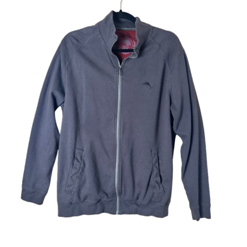 TOMMY BAHAMA Full Zip Sweatshirt Jacket Size Medium Gray